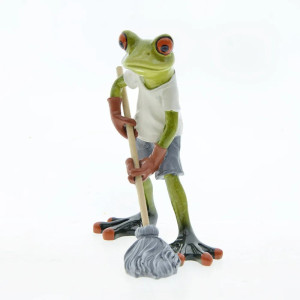 Froschfigur Putzen – Lustige & Originelle Deko Geschenkidee