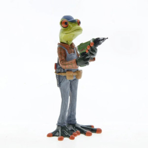 Froschfigur Handwerker – Lustige Deko für Werkstatt & Haus