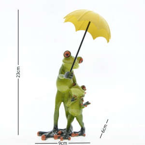 Froschfigur Familie im Regen – Süße Deko & Familiengeschenk