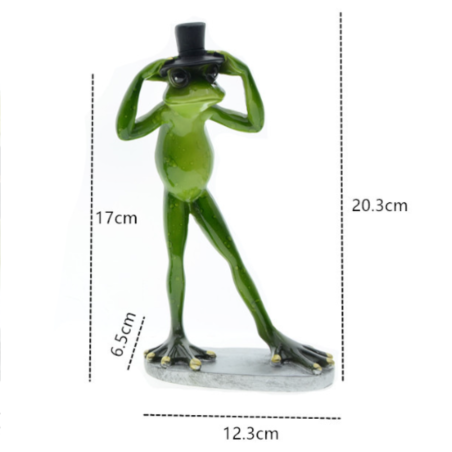 Elegante Froschfigur – Gentleman mit Zylinder | Lustige Deko