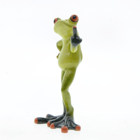 Freche Frosch Figur – Stinkefinger Deko Schwarzer Humor