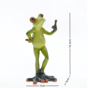 Freche Frosch Figur – Stinkefinger Deko Schwarzer Humor