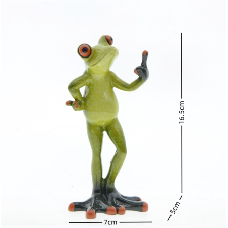 Freche Frosch Figur – Stinkefinger Deko Schwarzer Humor