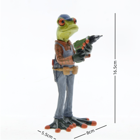 Froschfigur Handwerker – Lustige Deko für Werkstatt & Haus