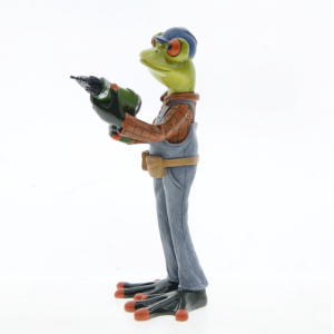Froschfigur Handwerker – Lustige Deko für Werkstatt & Haus
