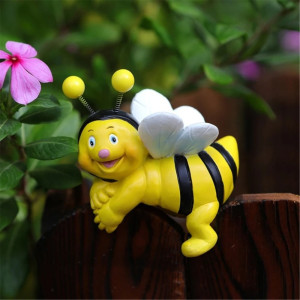 Lustige Bienenfiguren für Blumentöpfe – 2er-Set | Gartendeko