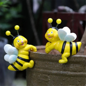 Lustige Bienenfiguren für Blumentöpfe – 2er-Set | Gartendeko