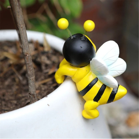 Lustige Bienenfiguren für Blumentöpfe – 2er-Set | Gartendeko