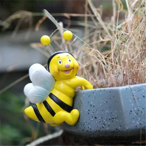 Lustige Bienenfiguren für Blumentöpfe – 2er-Set | Gartendeko
