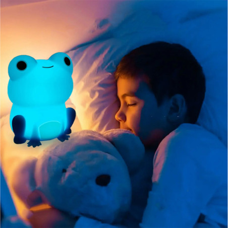 Frosch Nachtlicht für Kinder – Wiederaufladbares LED-Licht