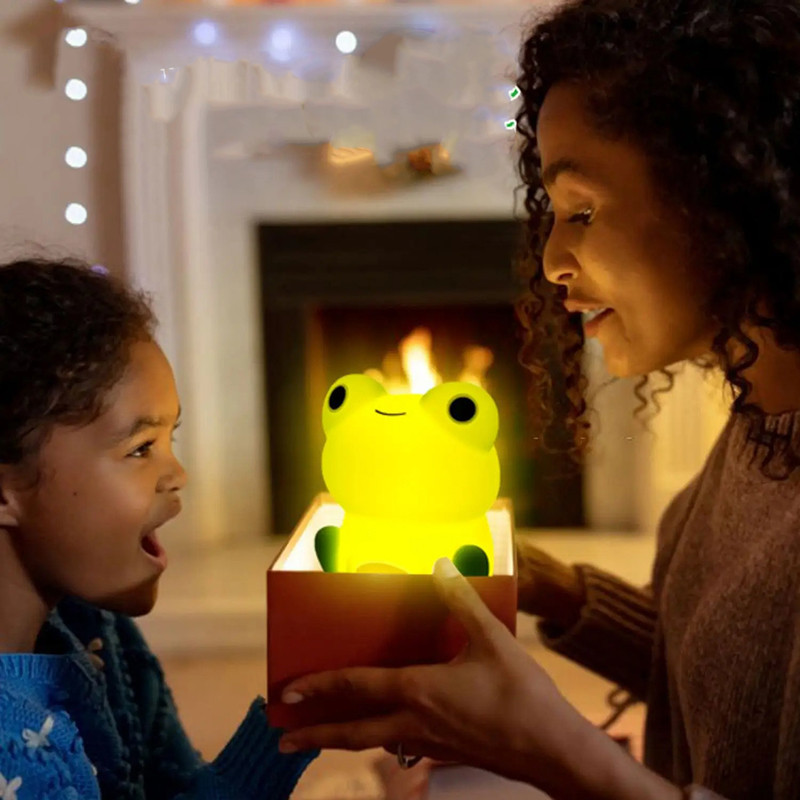 Frosch Nachtlicht für Kinder – Wiederaufladbares LED-Licht