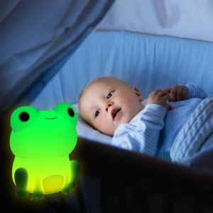 Frosch Nachtlicht für Kinder – Wiederaufladbares LED-Licht