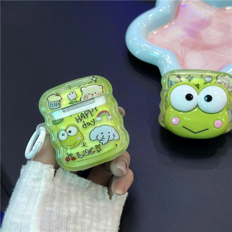 Frosch Hülle "Happy Day" – Süße Kawaii Schutzhülle für AirPods