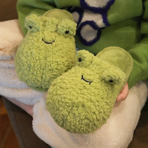 Kuschelige Frosch Hausschuhe – Lustige Plüsch Pantoffeln