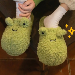 Kuschelige Frosch Hausschuhe – Lustige Plüsch Pantoffeln
