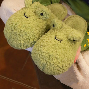 Kuschelige Frosch Hausschuhe – Lustige Plüsch Pantoffeln