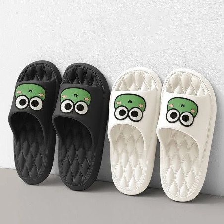 Froggy Smile Hausschuhe – Süße & bequeme Frosch Pantoffeln
