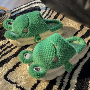Süße Frosch Hausschuhe – Lustige & kuschelige Plüsch-Pantoffeln