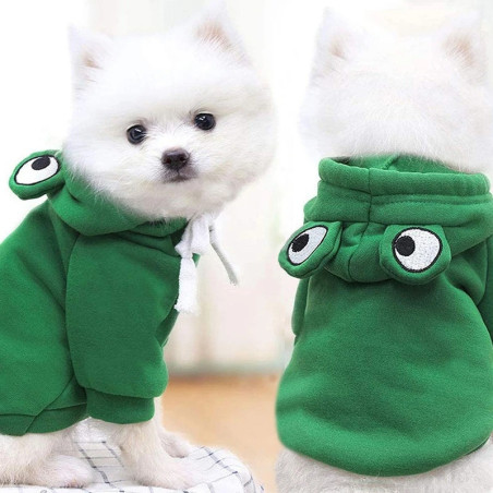 Frosch Kostüm Hoodie für Hund & Katze – Süß & in 4 Farben