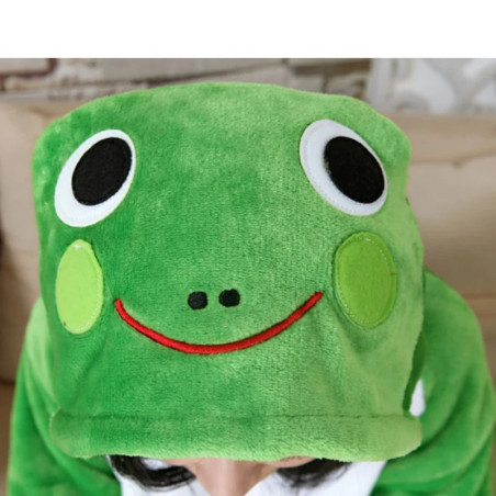 Kuscheliger Frosch Pyjama – Süßer Kigurumi aus weichem Flanell