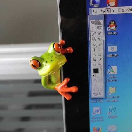 Schelmischer 3D-Frosch – Tropische Deko-Figur aus Harz