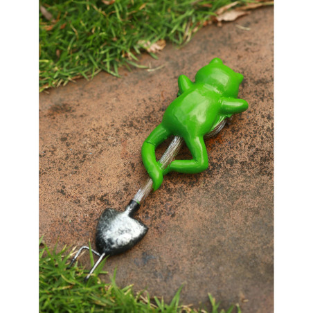 Frosch an Schaufel Ornament – Lustige & süße Gartendeko