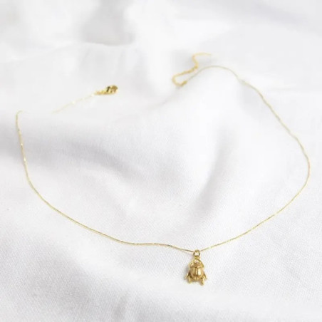 Goldene Skarabäus Halskette – Minimalistisch & Edel