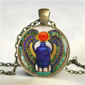 Skarabäus Halskette Heilige Sonne – Mystischer Ägyptischer Schmuck
