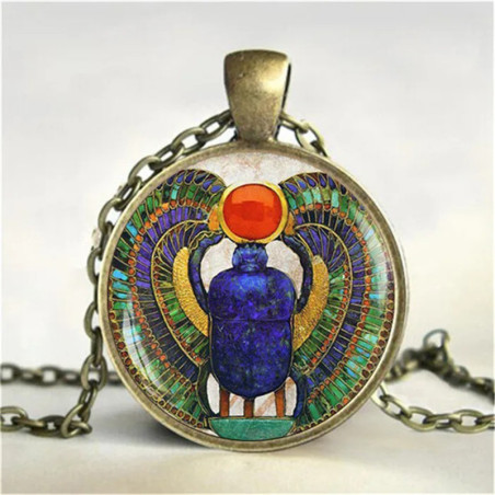 Skarabäus Halskette Heilige Sonne – Mystischer Ägyptischer Schmuck