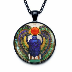 Skarabäus Halskette Heilige Sonne – Mystischer Ägyptischer Schmuck