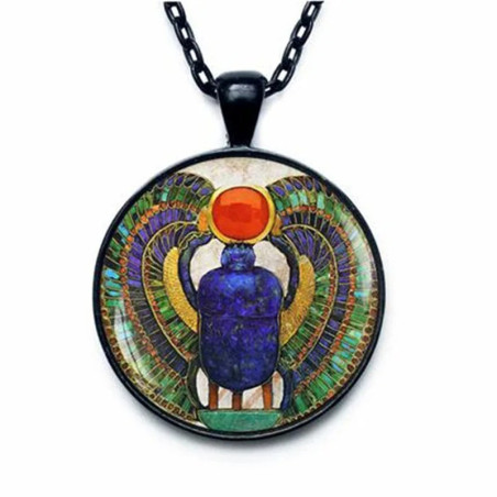 Skarabäus Halskette Heilige Sonne – Mystischer Ägyptischer Schmuck