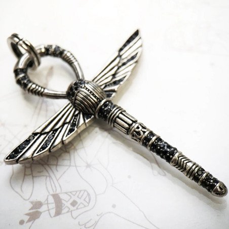 Ankh Skarabäus Anhänger aus 925 Silber | Ägyptischer Talisman