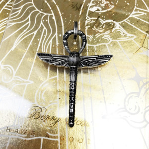 Ankh Skarabäus Anhänger aus 925 Silber | Ägyptischer Talisman