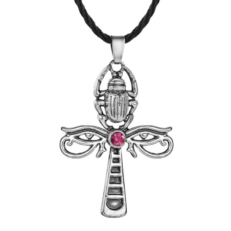 Skarabäus Anhänger mit Ankh & Horusauge – Mystisches Kreuz