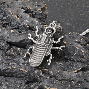 Skarabäus Halskette Antiksilber | Minimalistischer Schmuck