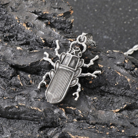 Skarabäus Halskette Antiksilber | Minimalistischer Schmuck