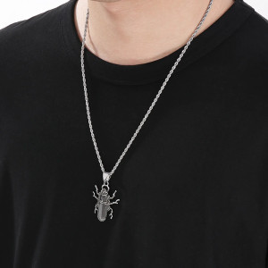 Skarabäus Halskette Antiksilber | Minimalistischer Schmuck