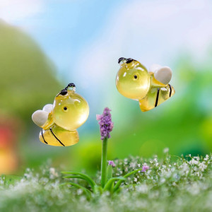 Leuchtende Mini Bienen Figuren (50 Stk) | DIY & Terrarium Deko