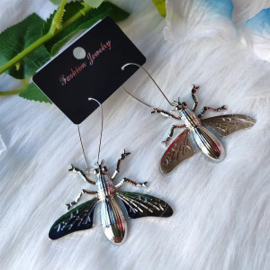 Käfer Ohrringe 'Geflügelte Eleganz' – Große Ohrringe Gold & Silber