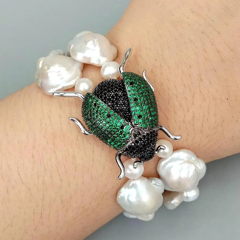 Perlmutt-Skarabäus-Armband – Natürlicher Glanz & Luxus