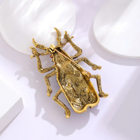 Barocke Juwelen-Skarabäus-Brosche – Mystischer Schmuck in 2 Farben