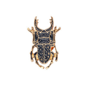 Skarabäus Brosche Kaiserschwarz – Emaillierte & Symbolische Eleganz