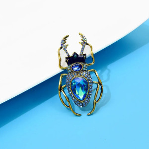 Skarabäus Brosche "Königssaphir" – Eleganter blauer Schmuck