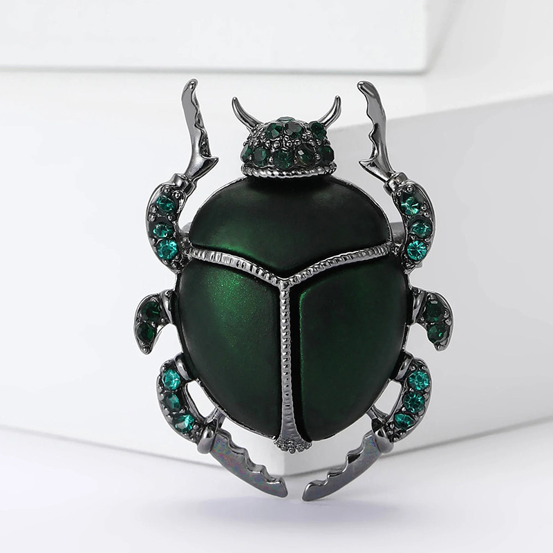 Skarabäus-Brosche Scharlachrot – Eleganter Schmuck in 4 Farben