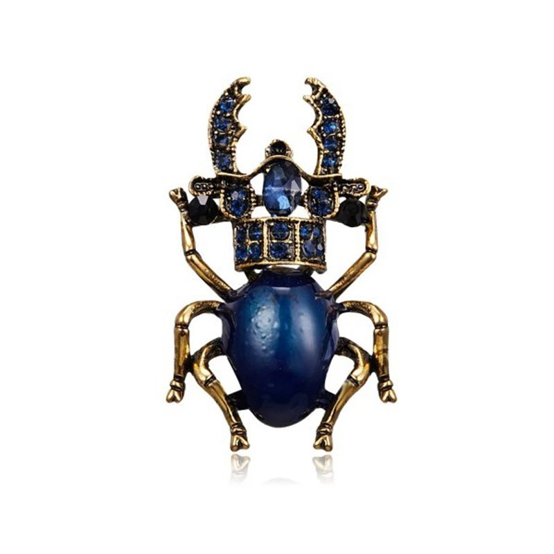 Saphir-Skarabäus Brosche – Königlich blauer Insektenschmuck