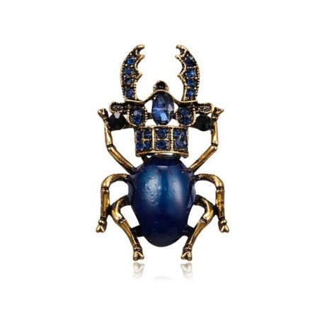 Saphir-Skarabäus Brosche – Königlich blauer Insektenschmuck