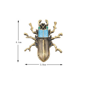 Skarabäus-Brosche Pharao – Ägyptischer Schmuck Gold & Türkis