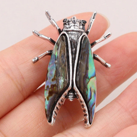 Opalin Skarabäus-Brosche – Eleganter Perlmutt-Schmuck (3 Farben)