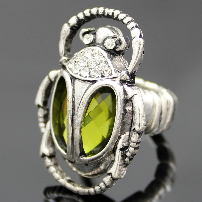 Skarabäus-Ring 'Olivenglanz' – Mystischer Schmuck in 3 Farben