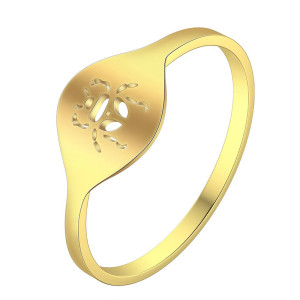 Gravierter Skarabäus Ring – Minimalistisch in Gold oder Silber